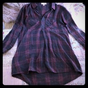 Hi Lo Plaid Tunic - Anthropologie Cloth and Stone